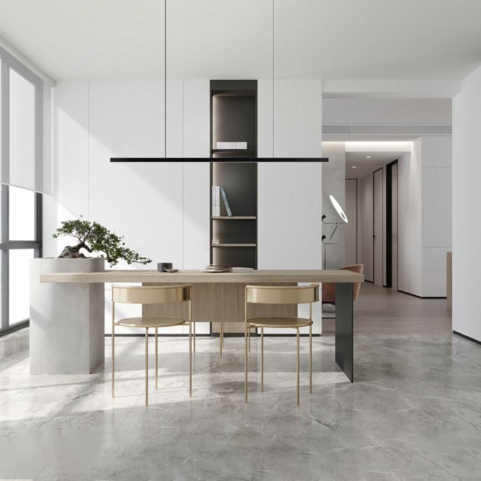 Zeitgenössische Küche Anhänger Leichtes lineares Metall 1 Light Island Lighting Idee