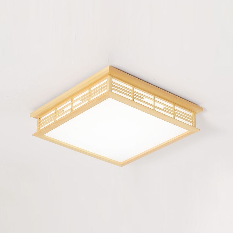 Wooden LED Flush Ceiling Light Fixtures Modern Flush Mount Ceiling Fixture