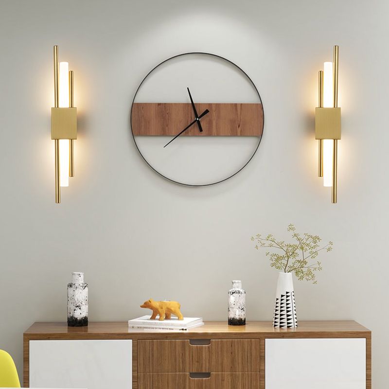 Modern Style Wall Sconce Geometric Shape LED Wall Light with Metal Shade for Bedroom