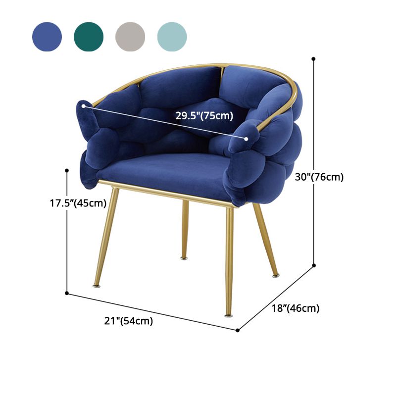 Scandinavian Style Armless Chair Solid Back Upholstered Dining Chairs