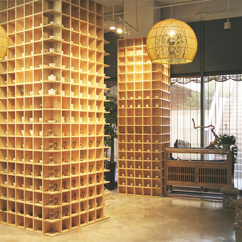 Beige Asia Pendulum Light Dome Rattan 1-Light Hanging Ceiling Light for Dining Room