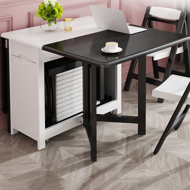 Rectangle Shape Table Contemporary Folding Dining Room Collection for Home