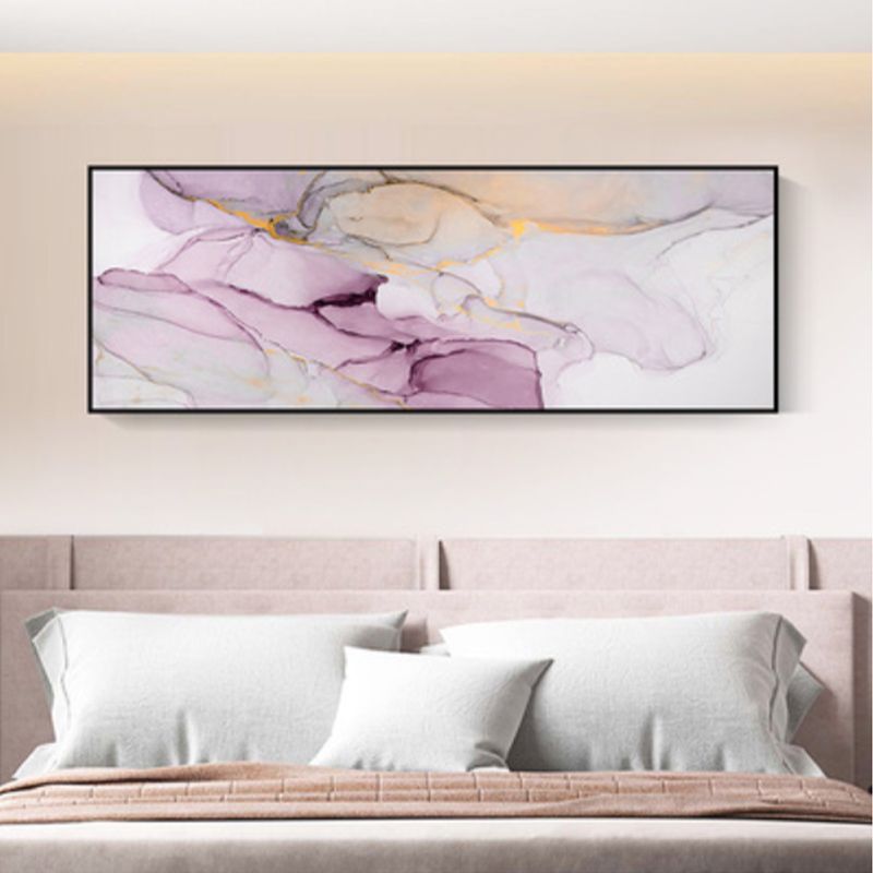 Nordic Flows Pattern Wall Art Soft Color Abstract Canvas Print for House Interior