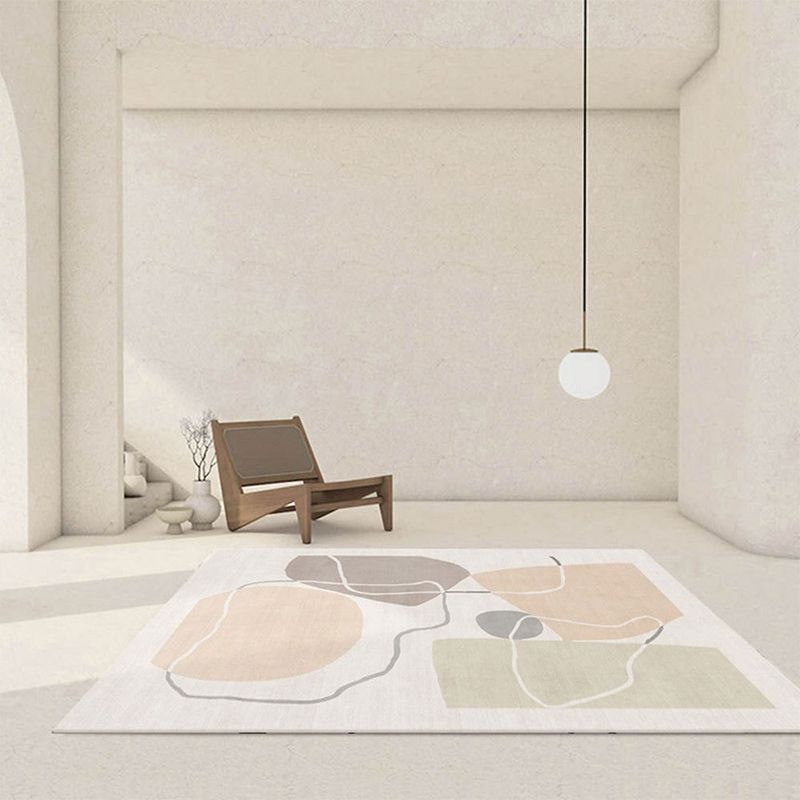 Contemporary Rug Polyester Rug Anti-Slip Backing Carpet for Living Room