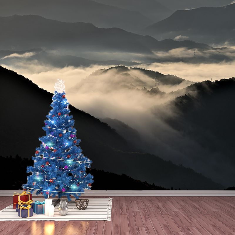 Mountain Mural Decal Eco-friendly Wallpaper Customized Wall Covering for Sitting Room