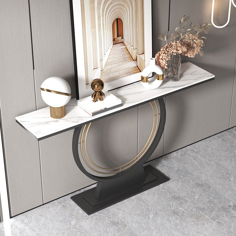 11.8" W Slate Console Scratch Resistant Contemporary Sofa Console Table