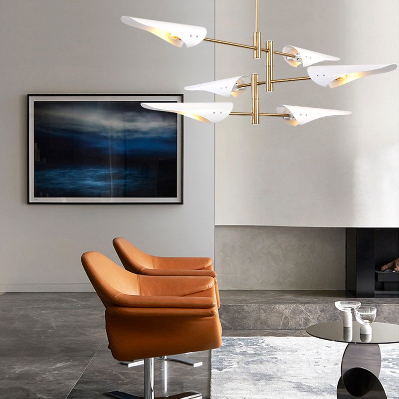 Moderner Stil Sputnik Kronleuchter Metall Multi -Light -Kronleuchter für Wohnzimmer