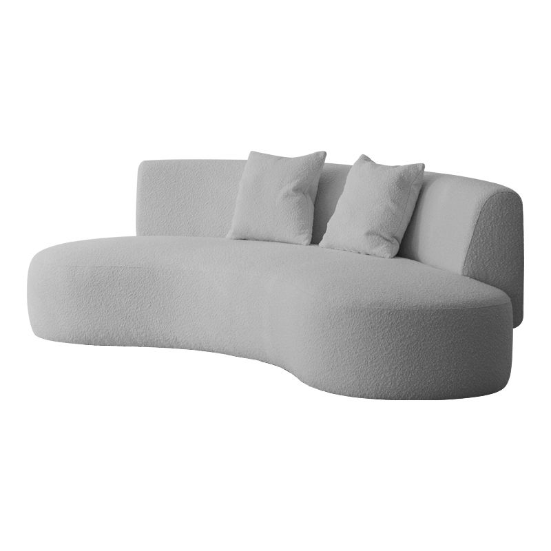 Contemporary 27.5" H Wool 2-3 Seater Armless Sofa For Living Room