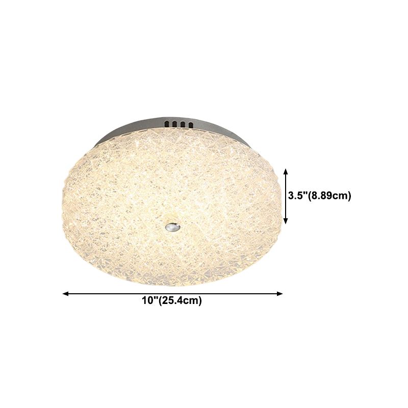Modern Ceiling Mount Light LED Close to Ceiling Lamp with Glass Shade for Living Room