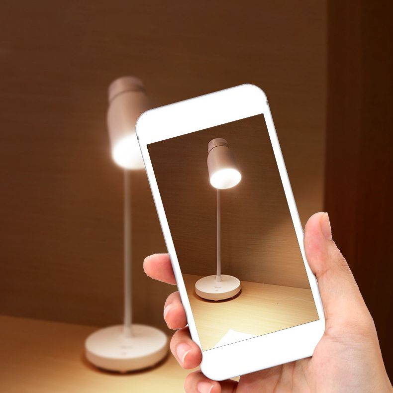 3-Gears Adjustable LED Table Lamp Warm White Light Nordic Macaroon Style Desk Light with Mini Night Light Design
