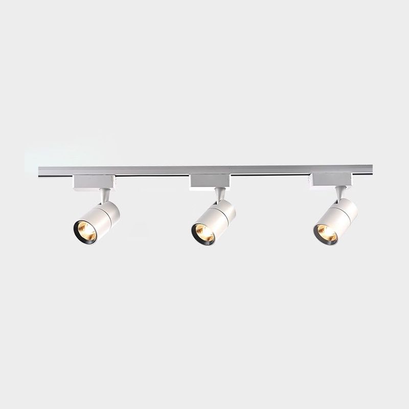 Cylindrical Shape LED Rail Ceiling Lamp Modern Simple Style Aluminium Flush Mount for Living Room