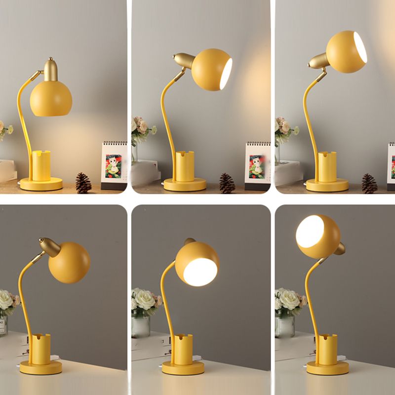 Contemporary Style Dome Table Lamp Metal 1-Light Nightstand Lamp