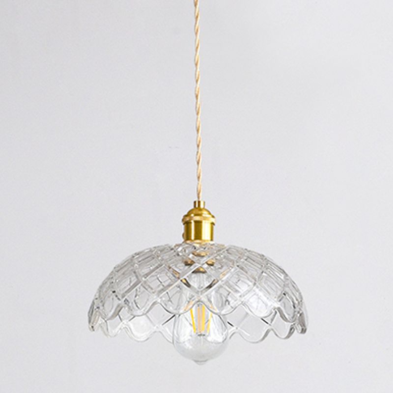 Salle à manger plafond pendentif éclairage en verre de style moderne