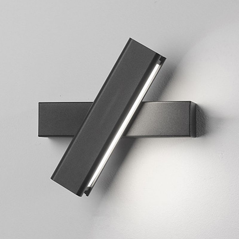 350 ° roteerbare rechthoekige LED -wandlamp 7,5 "brede Noordse eenvoudstijl metaal SCONCE Licht met onafhankelijke schakelaar