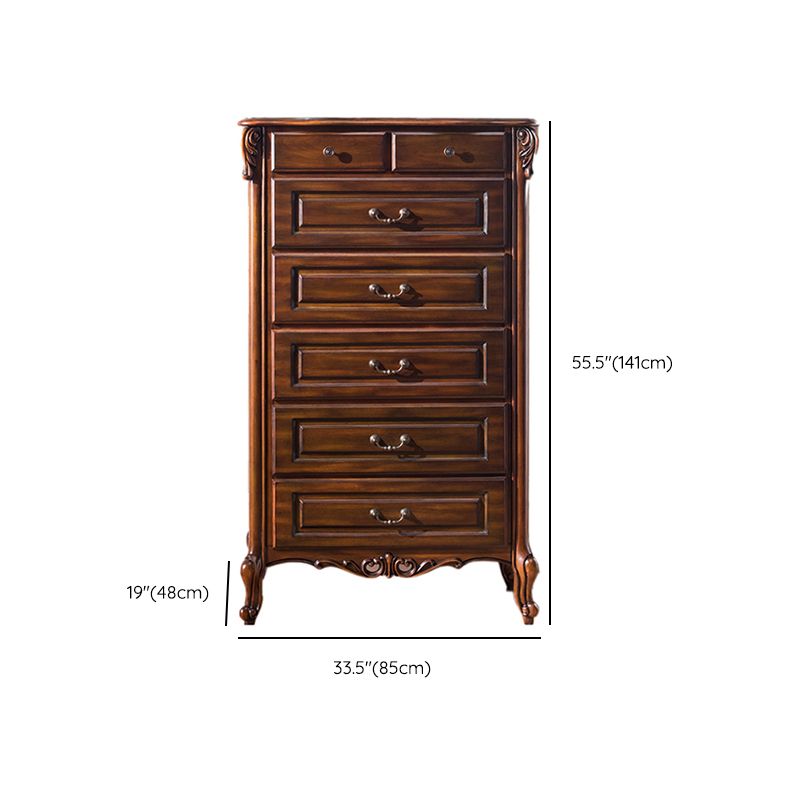Mid-century Modern Solid Wood Chest Rectangle Accent Chest in Brown