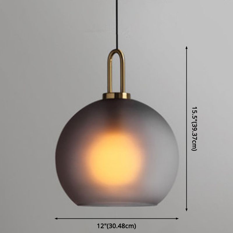 Contemporary Blown Glass Pendant Light 1-Light Hanging Pendant Lighting For Bedroom
