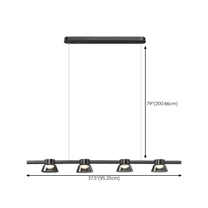 Modern Glass Island Lighting Fixture Creative LED Pendant Light for Dining Room