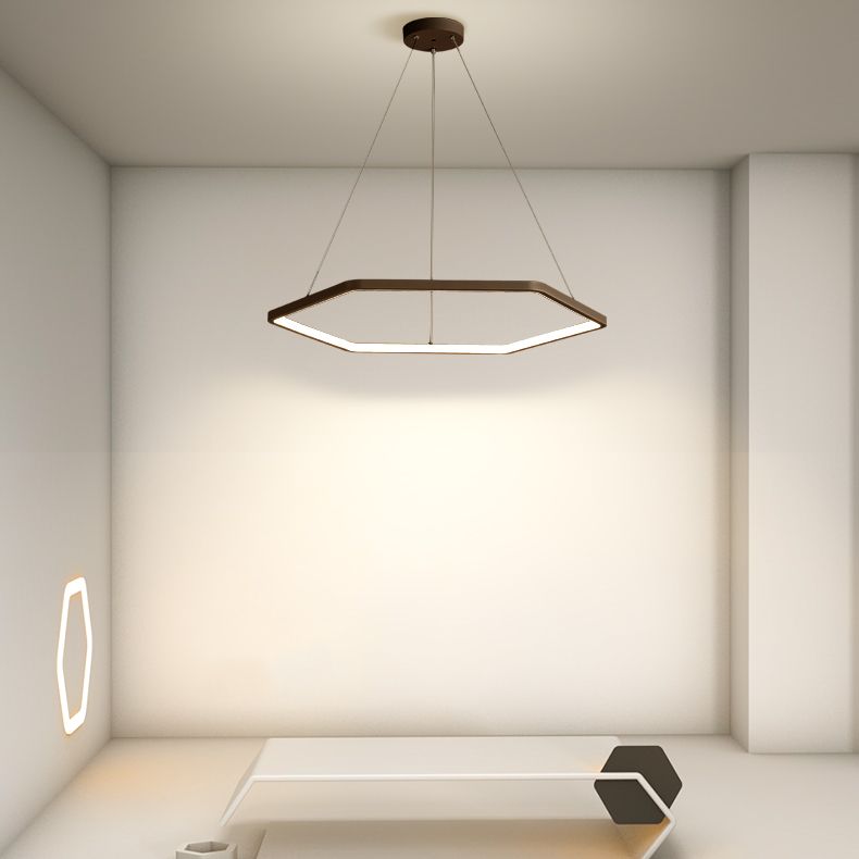 Geometric Hanging Light Kit Simplicity LED Metal Pendant Light Fixture