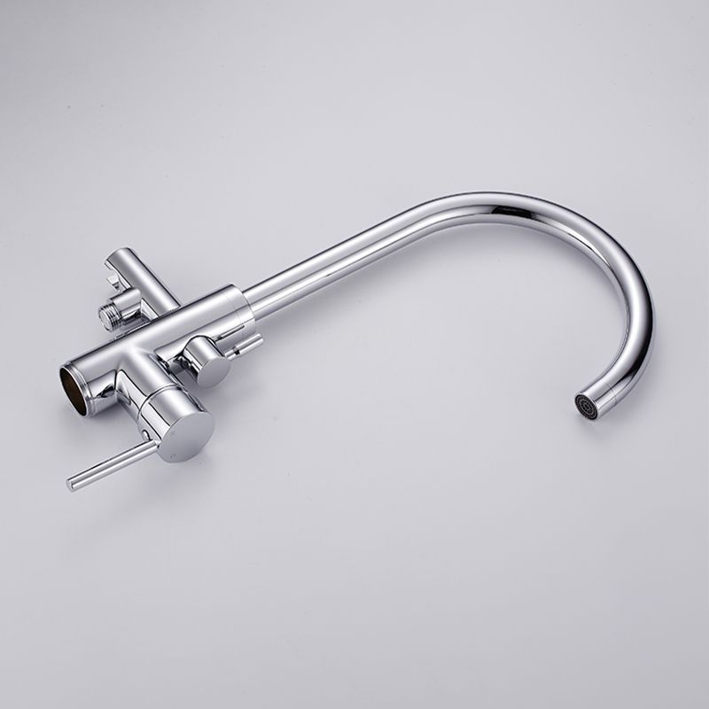 Modern Floor Mounted High Arc Freestanding Tub Filler Freestanding Copper Tub Filler Trim