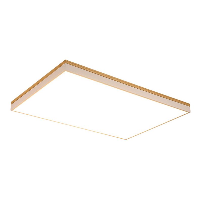Modern Ceiling Lamp Wooden LED Ceiling Mount Light with Acrylic Shade for Bedroom
