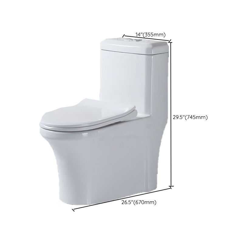 Modern One-Piece Flush Toilet Floor Mount Urine Toilet for Washroom