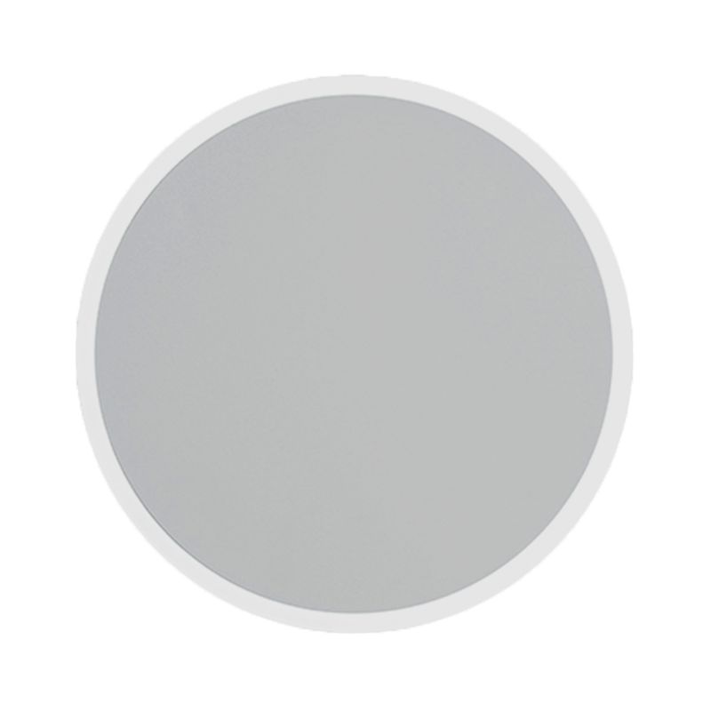 Round Shape Metal Wall Light Modern Style 1 Light Wall Mounted Lamp in White