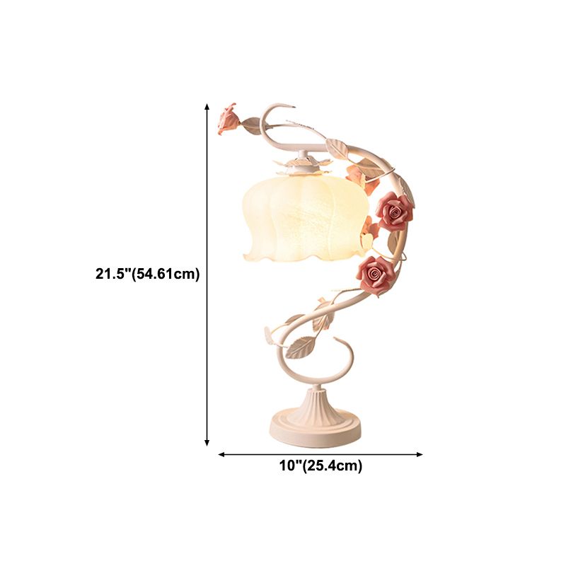 Modern Style Bowl Shape Table Lighting Glass 1 Light Table Lamp for Bedroom