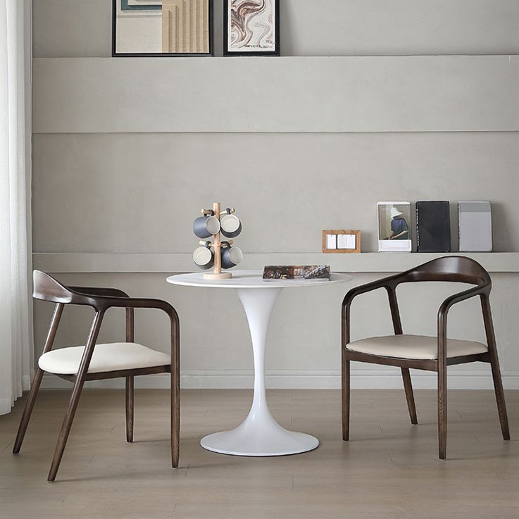 Mesa de comedor blanca de piedra sinterizada Simplicidad de tulipán Mesa base para el comedor para el comedor