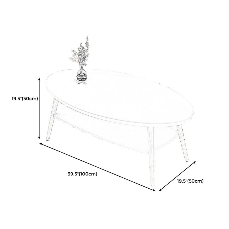 Modern Wooden Rectangular/Geometric Coffee Table with Storage Cocktail Table