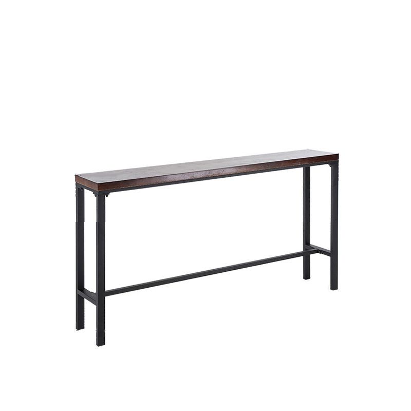 Industrial Bar Height Table Solid Wood Top Bistro Bar Table for Patio Use