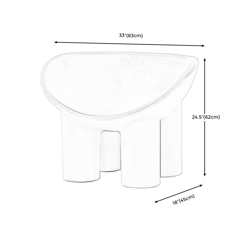 Armless PE Chair 32.6" L x 17.7 " W x 24.4 " H Chair for Bedroom