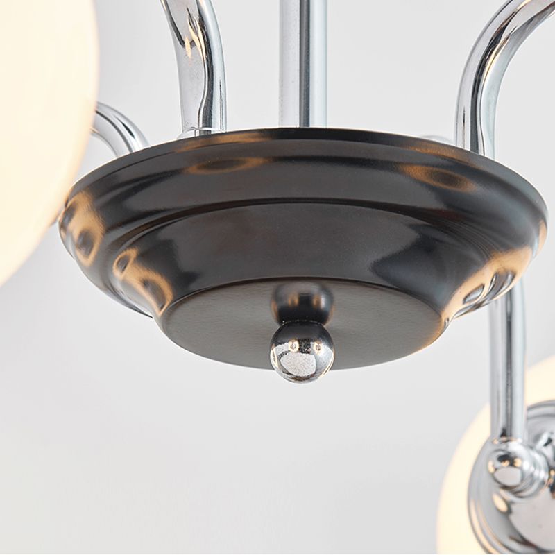 Globe Shape Chandelier Nordic Multi Light Hanging Light with Glass for Bedroom