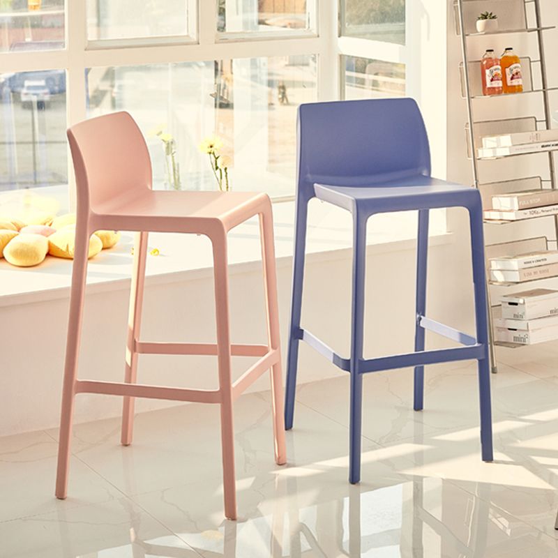 Modern Style Bar-stool Plastic Counter Bar Stool for Kitchen Bar with Plastic Legs