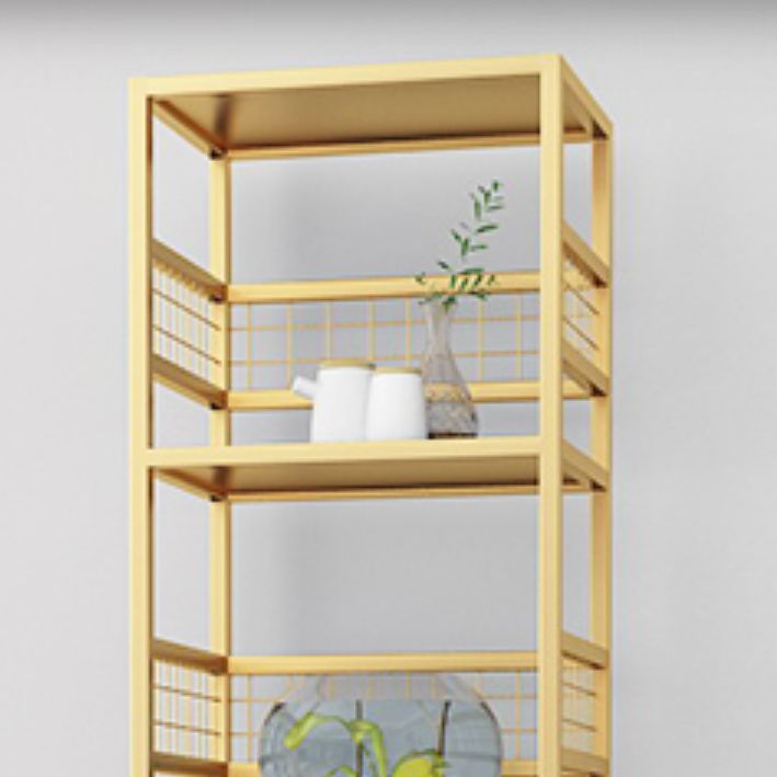 Standard Open Back Bookcase Glam Shelves Included Metal Bookshelf