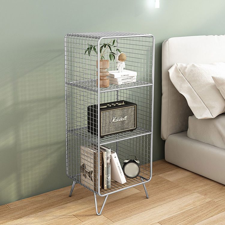 Glam Metal Iron Standard Bookshelf Vertical Closed Back Bookshelf