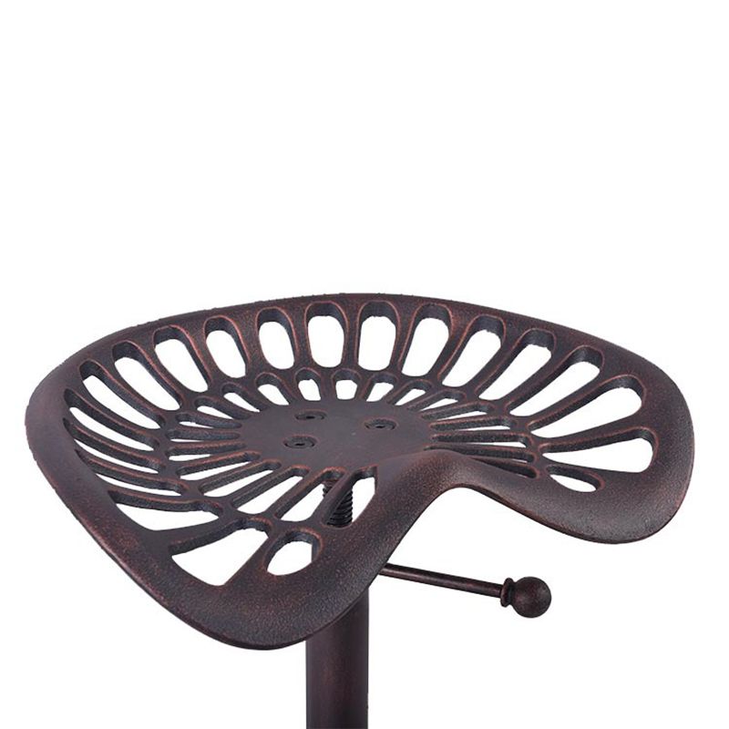 Single Modern Style Bar-stool with Swivel Adjustable Height Iron Footrest for Kitchen Bar