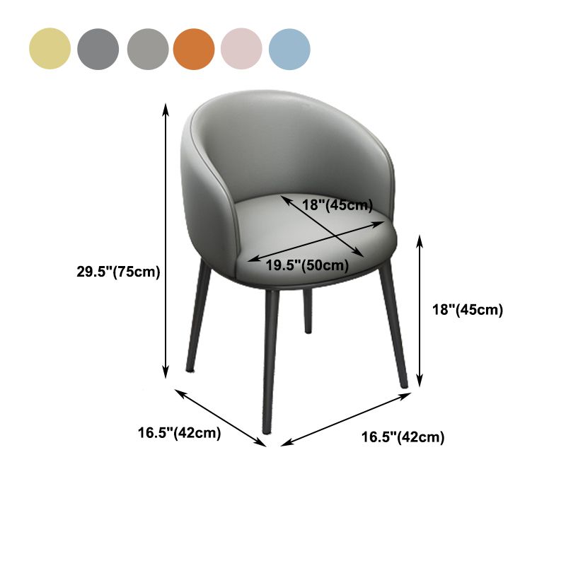 Armless Home Office Chair Modern Low Back Desk Chair No Wheels