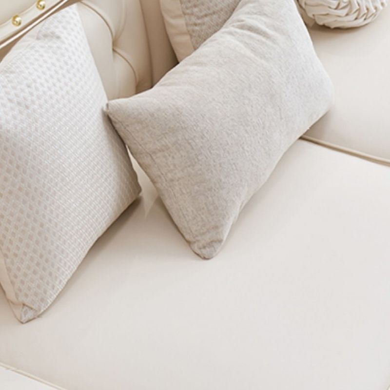 38.18" Tall Nailhead Trim Sectional Sofa Sloped Arm Genuine Leather Sofa