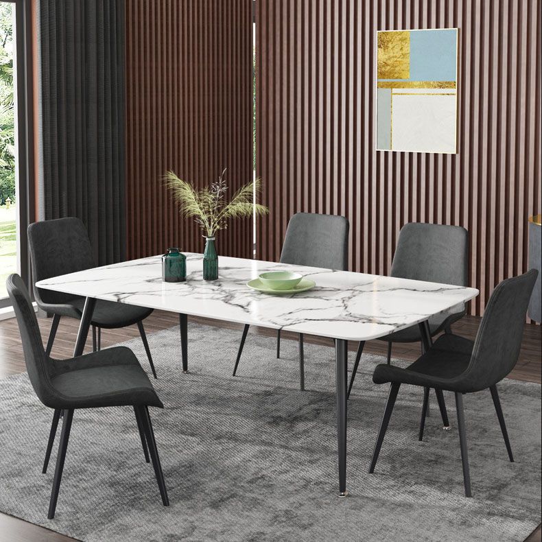 Silla auxiliar de cuero moderna para hotel, silla de comedor con respaldo sólido y acabado mate (juego de 2)