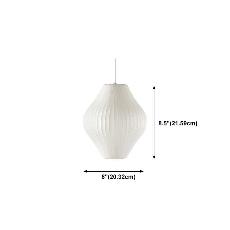 Tambour de taille en soie lampe suspendue à la lampe moderne 1 lampe à la lumière blanche Lumière pour salle à manger