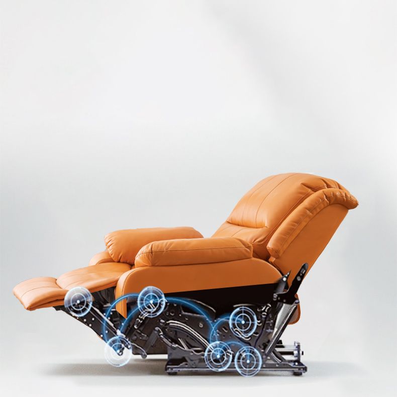 Swivel Glider Recliner Chair Genuine Leather Standard Recliner