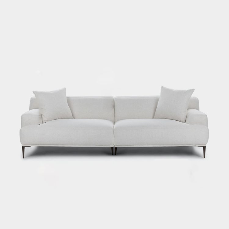 Linen Recessed Arm Sofa 38"W  Modern Cushions Sofa for Living Room