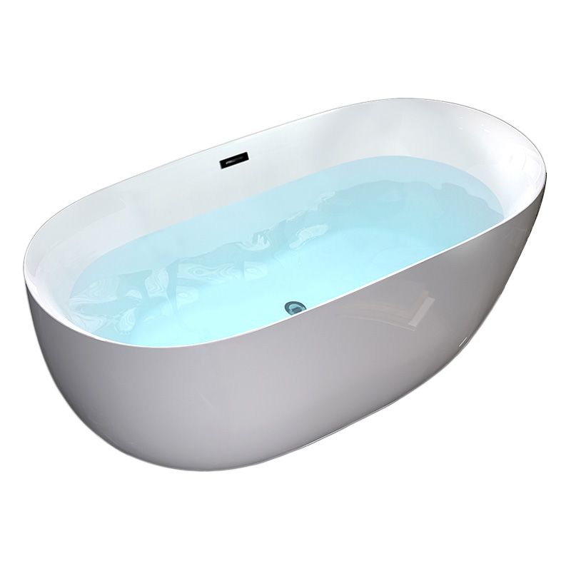 Modern Antique Finish Bathtub Stand Alone Soaking Oval Bath Tub