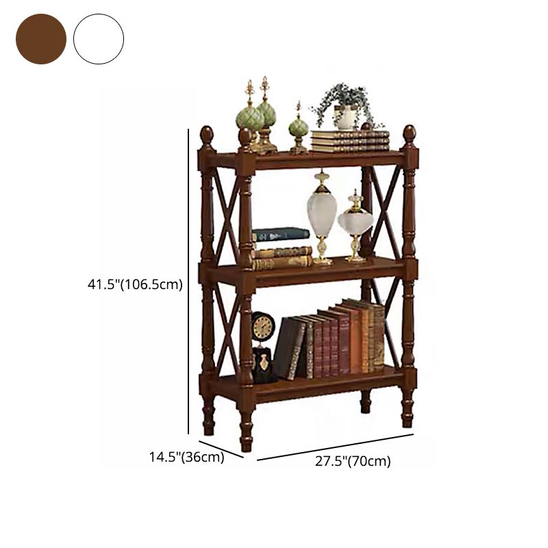 Rectangle Open Bookcase Modern Solid Wood Storage Bookshelf for Home