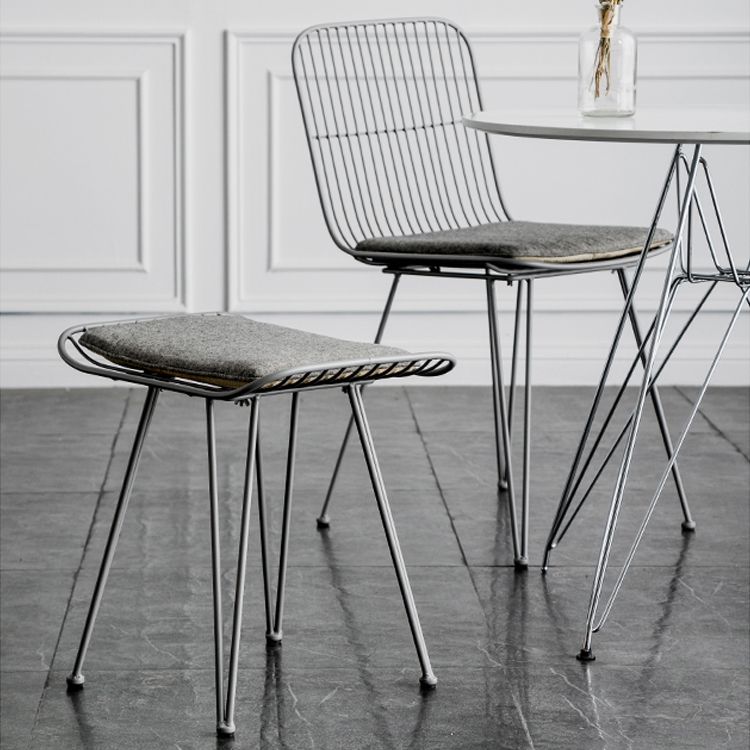 Silla lateral de comedor con respaldo abierto de diseño contemporáneo, sillas laterales de comedor sin brazos