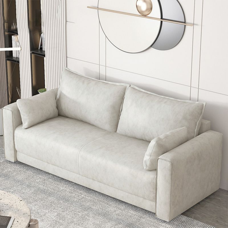 Standard Genuine Leather and Faux Leather Down Fill Sponge Loveseat