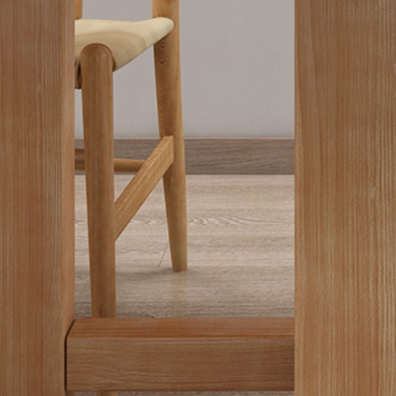 Rectangle Trestle Dining Table Modern Wood Table for Dining Room Kitchen