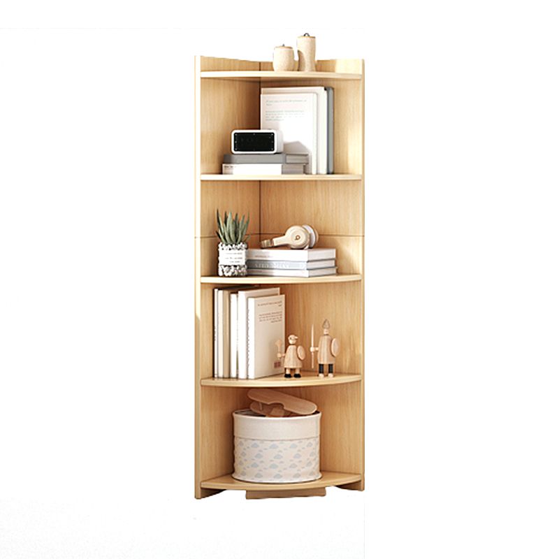Contemporary Triangle Accent Chest with Shelves Wooden Scratch Resistant Chest