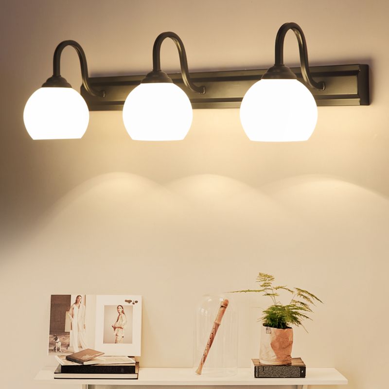 Simplicità vintage Global Vanity Sconce Lights Milk Glass Wall Monte Funtura per bagno