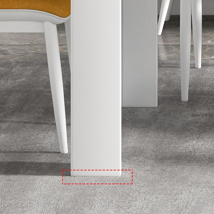 Modern Rectangle Wood Dining Table Metal Base for Dining Room